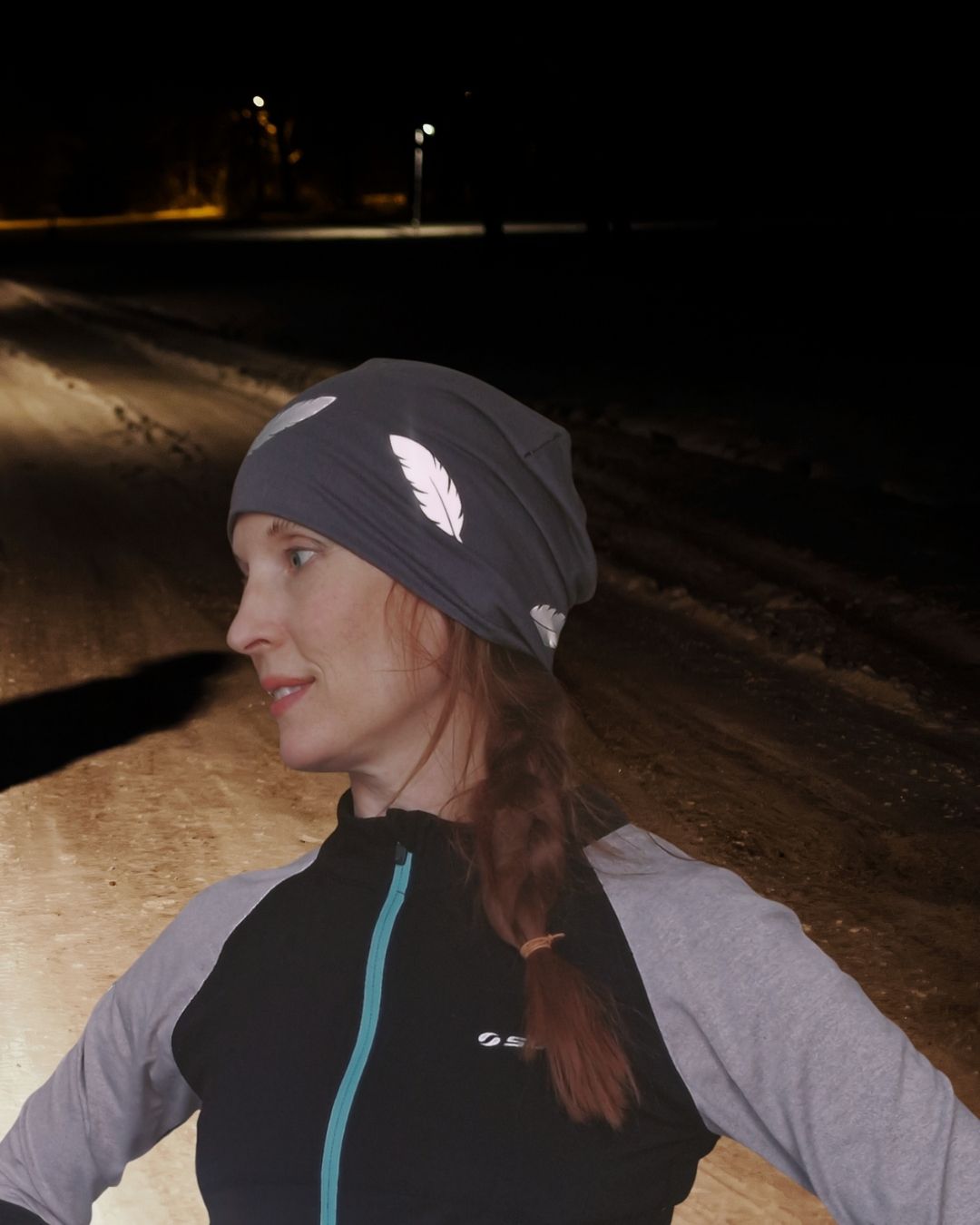 Vinter - mössa med reflexmotiv