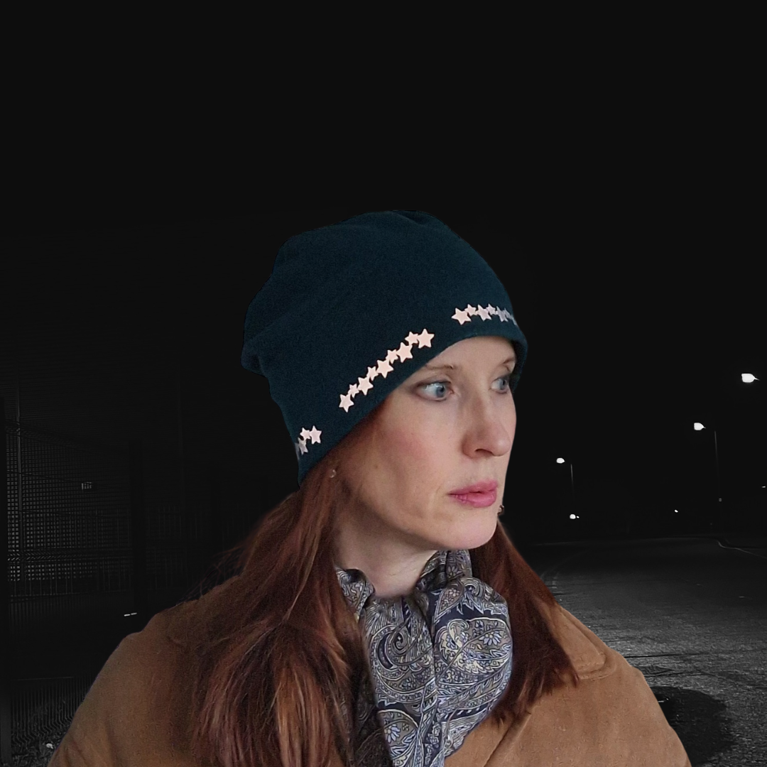 Frances - mössa med reflexmotiv