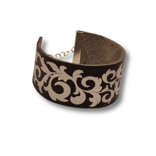 Selma - armband av läder med reflexmotiv